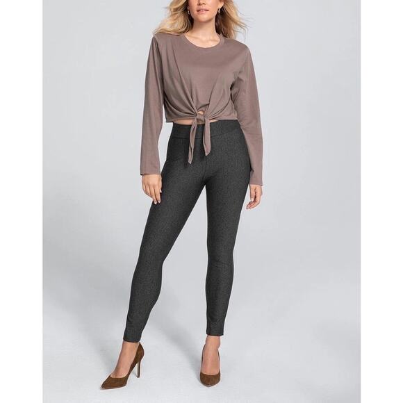 HONEYLOVE EverReady Pant Stormy Blue Twill Ponte Slimming Shaping Tummy Sculpt - Picture 16 of 16